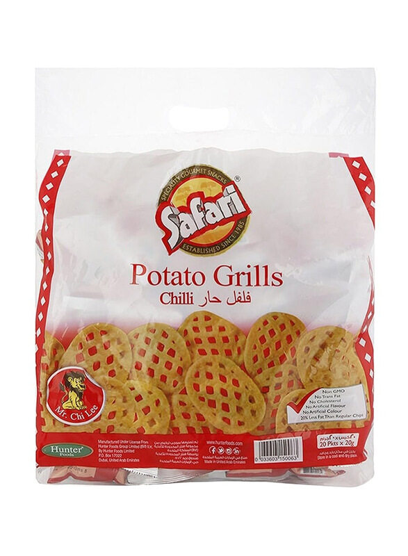 

Safari Chilli Flavoured Potato Grills - 20 x 20g