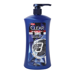 Clear 3-in-1 Male Shampoo, 900ml