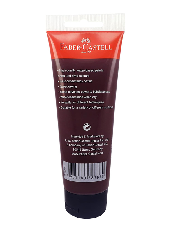 Faber-Castell Acrylic Colour Paint Tube, 120ml, Burnt Ochre