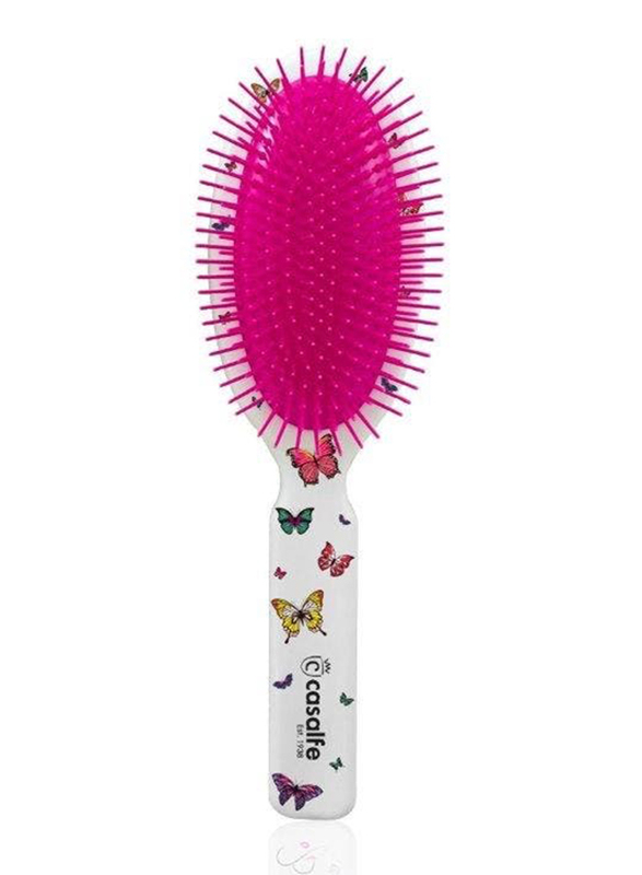 Casalfe Detangle Cushion Oval Brush, Pink/White, 1 Piece