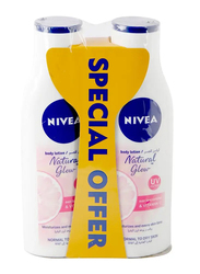 Nivea Natural Glow Body Lotion - 2 x 250ml