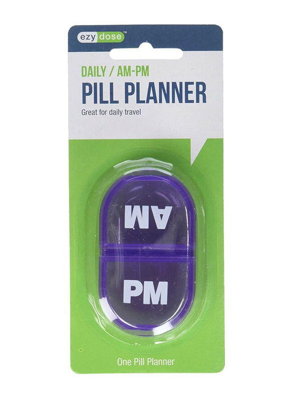 Ezy Dose AM/PM Pill Reminder Medicine Box, Assorted