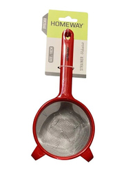 Homeway 10cm Stainless Steel Strainer, Red