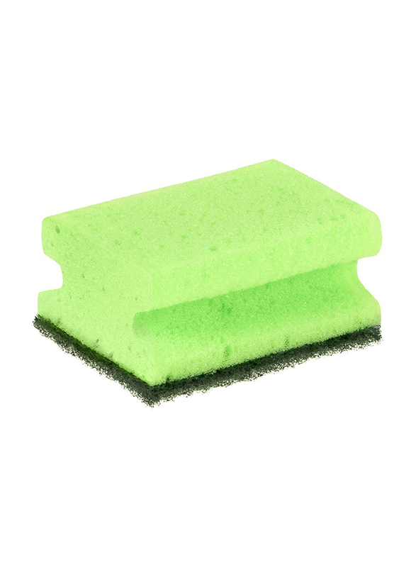 Scotch Brite Anti-Bacterial Nail Saver Scrub Sponge, 4 Pieces, Green