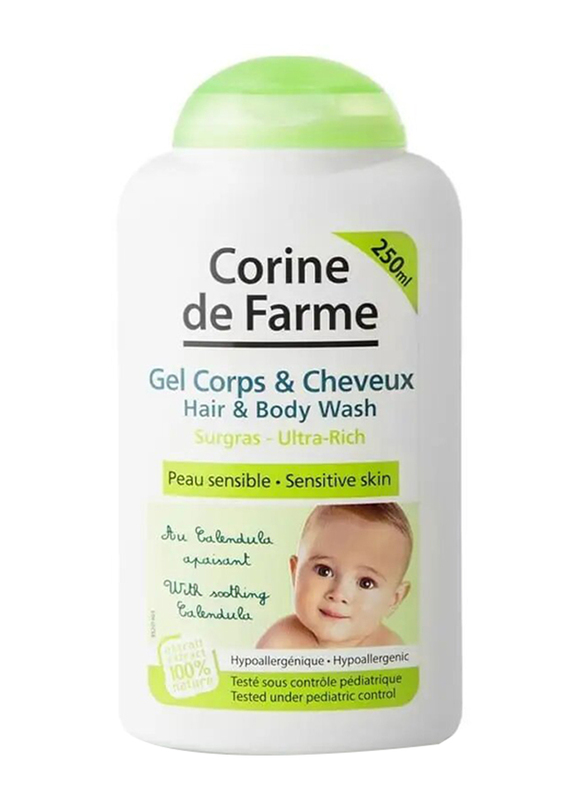 Corine De Farme Baby Hair & Body Wash Sulfate Free, 250ml