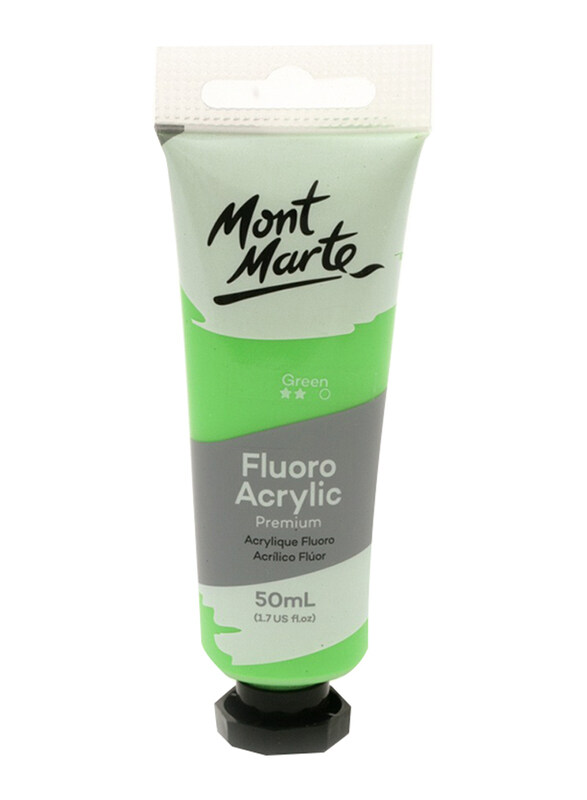 

Mont Marte Fluoro Acrylic Paint, 50ml, Green