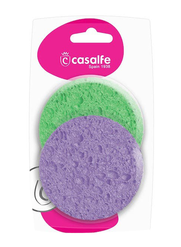 Casalfe Make Up 2 Round Remover Sponge, Multicolour