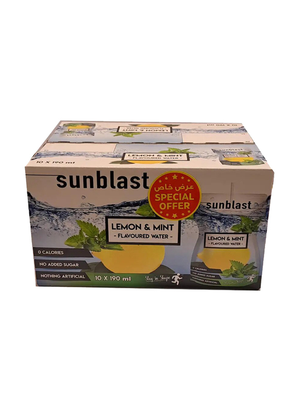 

Sun Blast Lemon & Mint Flavored Water, 10 x 190ml