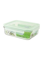 Glasslock Glass Rectangular Food Container, 1000ml, Green