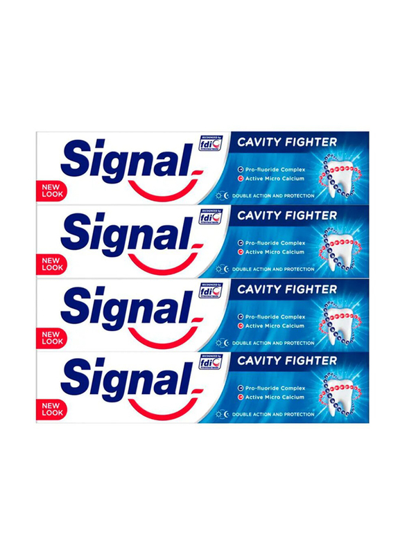Signal Toothpaste Cavity Fighter, 4 x 75ml
