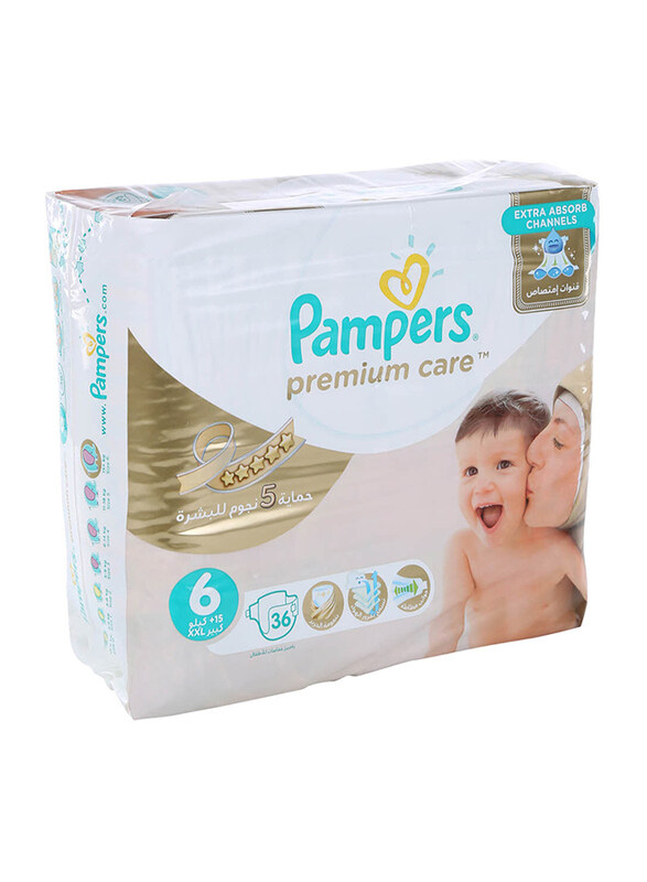 

Pampers Premium Care Baby Diapers, Size 6, 15+ kg, XXL, 36 Counts