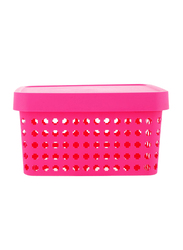 Pioneer Plastic Basket with Cover, Red