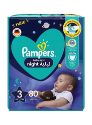 Pampers Baby-Dry Night Diapers, size 3, 7-11kg - 80 count