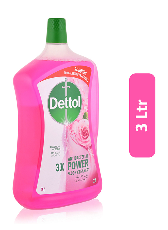 Dettol Power Rose Antibacterial Floor Cleaner, 3 Liters