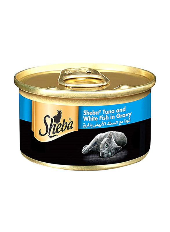 Sheba Tuna and White Fish In Gravy Wet Cat Food, 24 x 85g