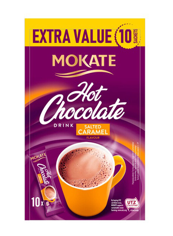 

Mokate Hot Chocolate Drink Salted Caramel Flavour, 10 x 18g