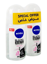 Nivea Original Black & White Anti Perspirant Deodorant Roll On - 2 x 50ml