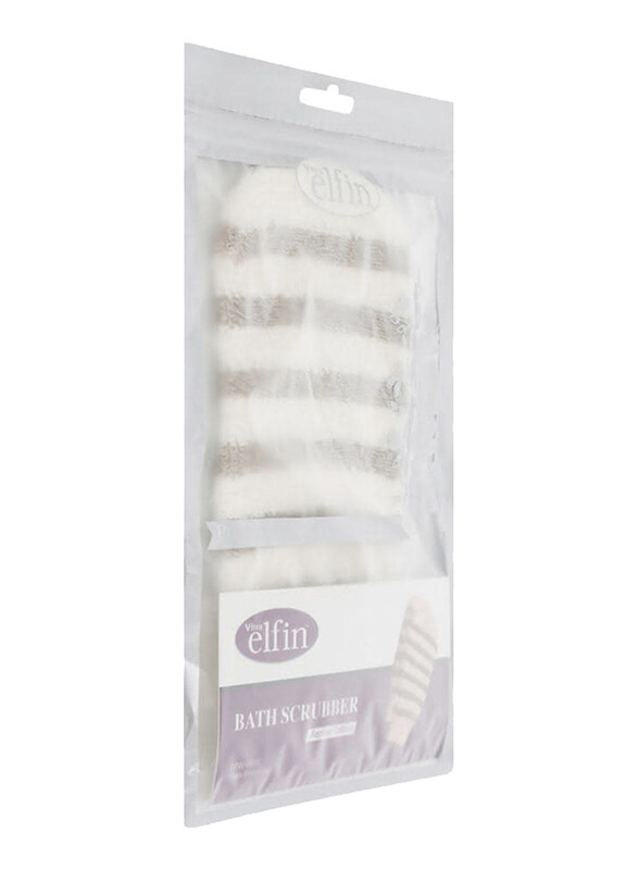 

Vitra Elfin Bath Scrubber Glove, Brown/Cream, One Size