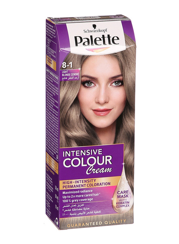 Palette Intensive Hair Colour Cream, Light Ash Blonde 8/1