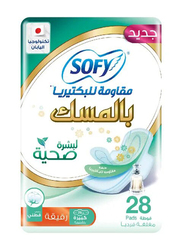 Sofy Slim Anti Bacterial Musk, Large, 28 Pieces