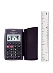 Casio Portable Calculator with Flip Cover, HL820LV, Black