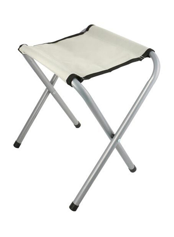 

Campmate Folding Camping Chair, Small, Off White/Silver
