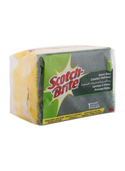 Scotch Brite Heavy Duty Single Nail Saver Sponge, 1 Piece, Yellow/Green