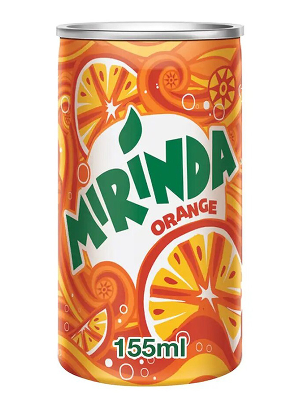 Mirinda Orange Carbonated Soft Drink Mini Cans, 155ml