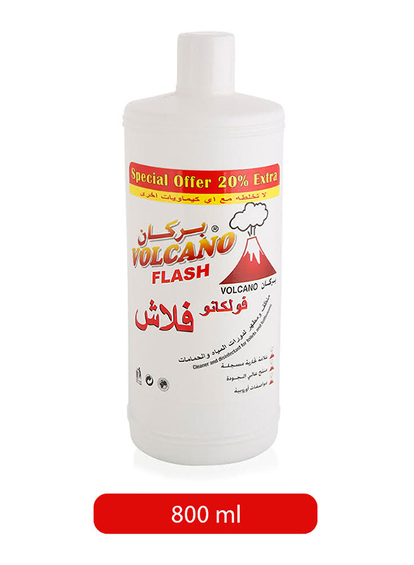 Volcano Flash Toilet and Bathroom Cleaner, 800ml