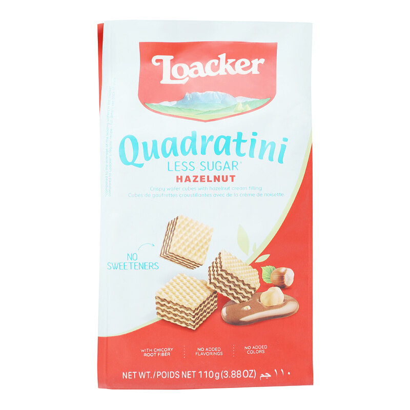 

Loacker Quadratini Less Sugar Hazelnut Wafer, 110 g