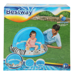 Bestway UV Careful Safari Shaded Baby Pool, One Size, Blue
