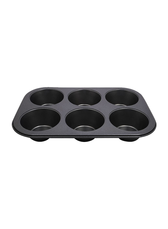 Homemaker 6-Cup Muffin Pan, Black