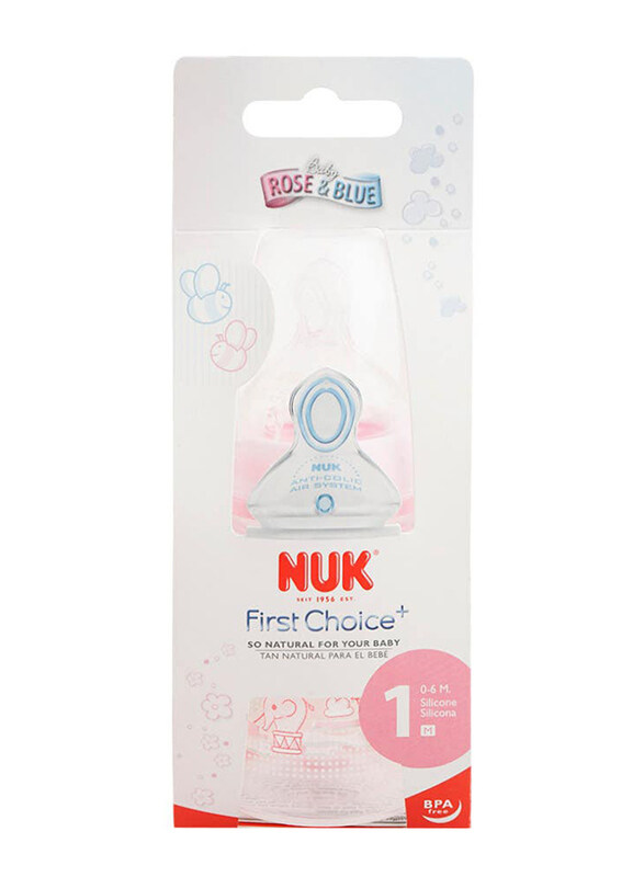 

Nuk First Choice Plus Feeding Bottle, 150ml, 0- 6 Months, Pink,