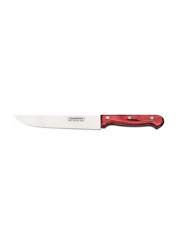 Tramontina 7-inch Polywood Kitchen Butcher Knife, Brown