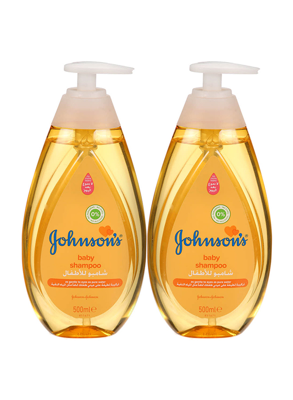 Johnson's 2-Piece 500ml Gold Baby Shampoo for Kids