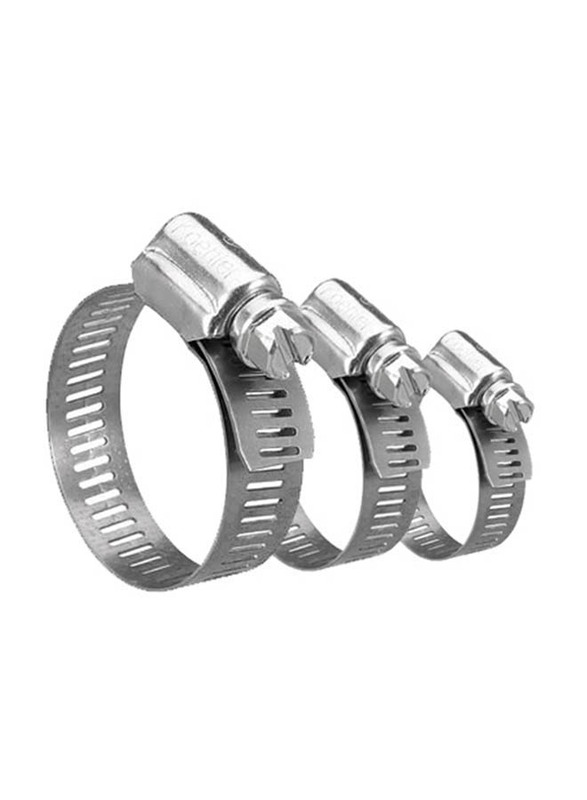 Verkk 3 Piece Hose Clamps, Silver