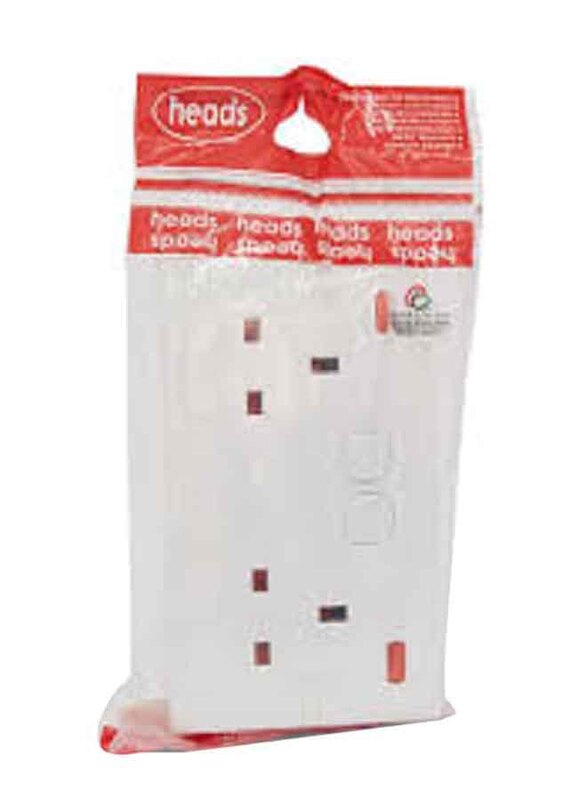 2-Gang Switch Socket, White