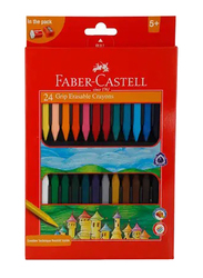 Faber Castell Grip Erasable Crayon, 24 Pieces