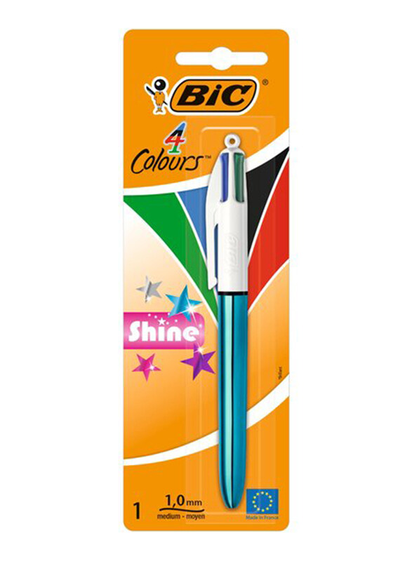 

Bic 4 Colours Shine Pen, Blue