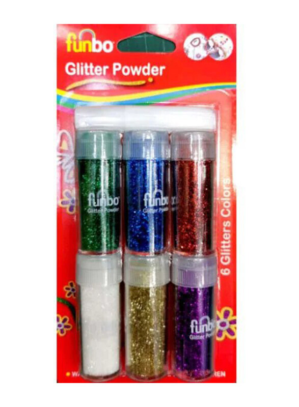 

Funbo Glitter Powder Set, 6 Pieces, 50gm, Multicolour
