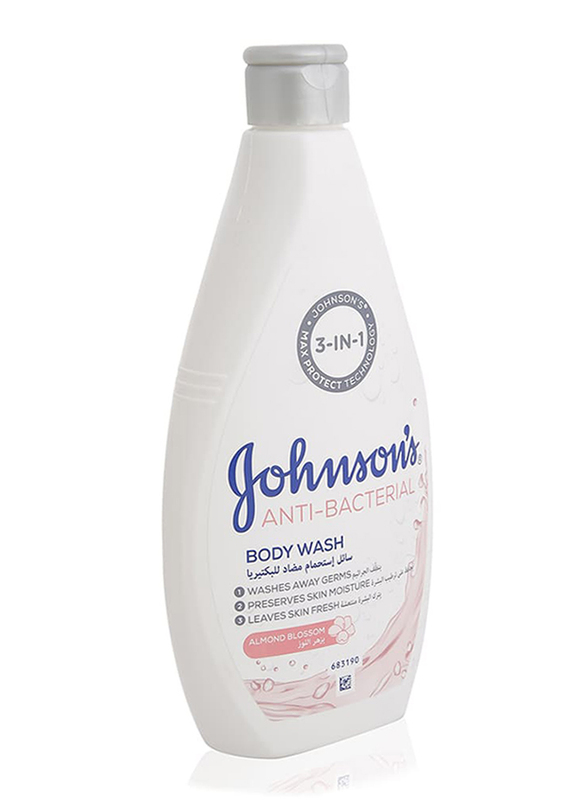 Johnson's 3-in-1 Almond Blossom Anti-Bacterial Body Wash, 400ml