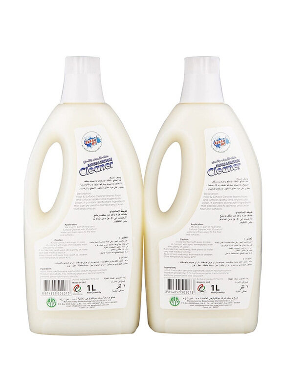 Clean Up Floor and Surface Cleaner, 2 x 1L