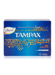 Tampax Super Plus Tampons with Applicator - 12 Pieces