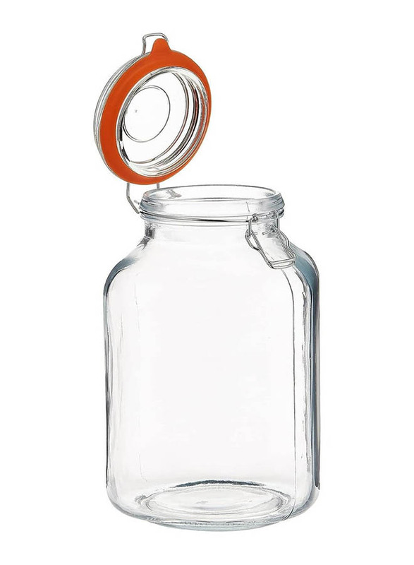 Sunray Glass Clip Jar, 500ml, Clear