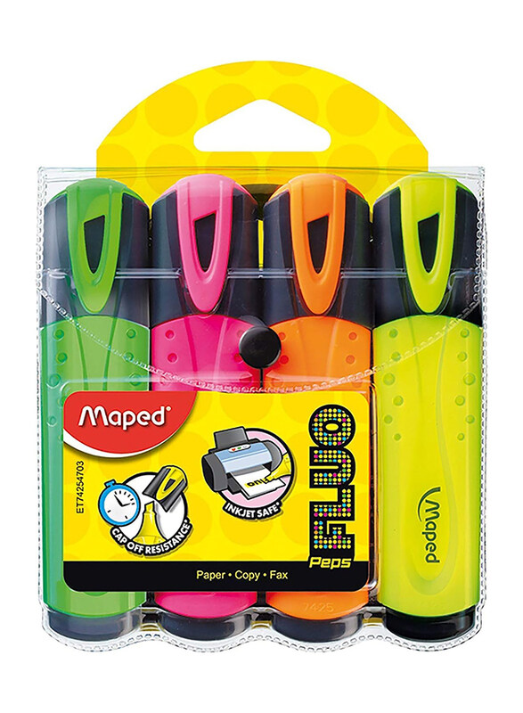 

Maped Fluo Peps Classic Highlighters, 4 Pieces, Assorted Colour