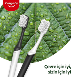 Colgate Recyclean Soft Toothbrush, 100% Recycled Plastic Handle with Plant Based Bristles Toothbrush, 1 Piece