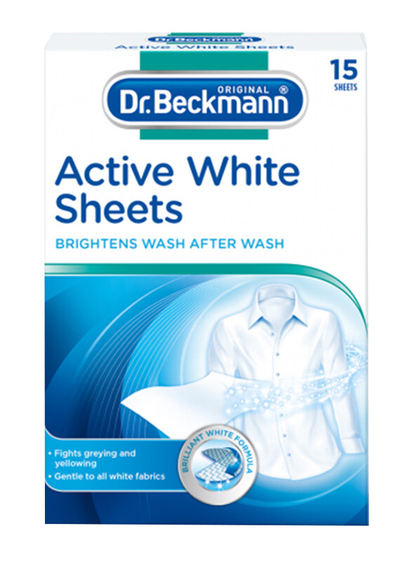 

Dr. Beckmann Active White Sheets, 15 Sheets
