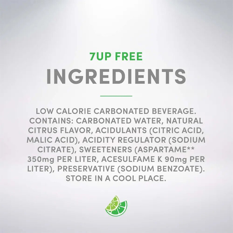 7UP Free Carbonated Soft Drink Mini Cans, 155ml