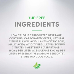 7UP Free Carbonated Soft Drink Mini Cans, 155ml
