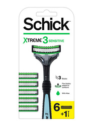 Schick Xtreme 3 Male Shaving Kit Subzero Razor, 6 Cartridges